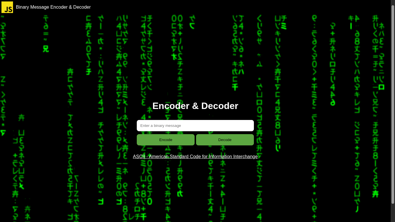 Binary Encoder / Decoder